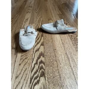 Steve Madden Mules Women's 8 Kandi Camel Beige Suede Slip On Loafers Backless
